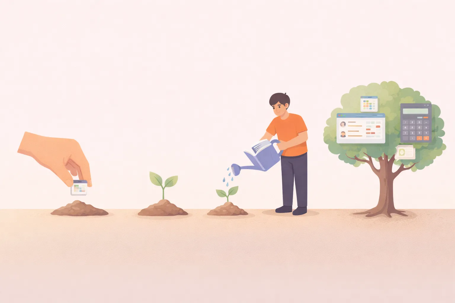 作ることは種を蒔くこと、学ぶことは水をやること — 成長の4段階